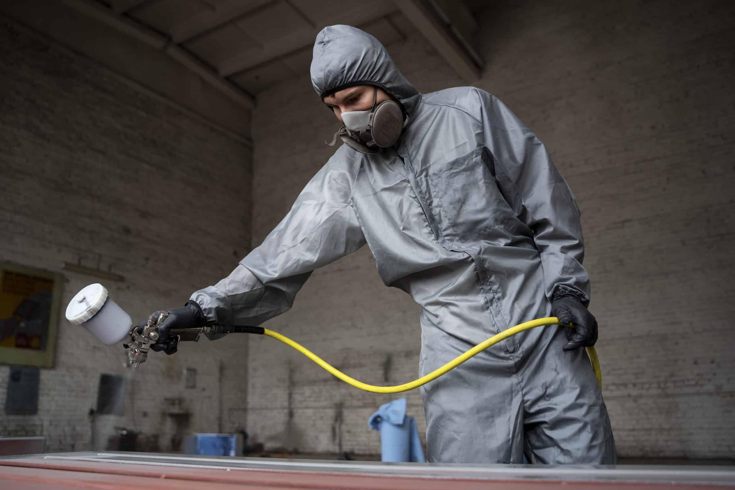Industrial Painting preparation at Cary facility