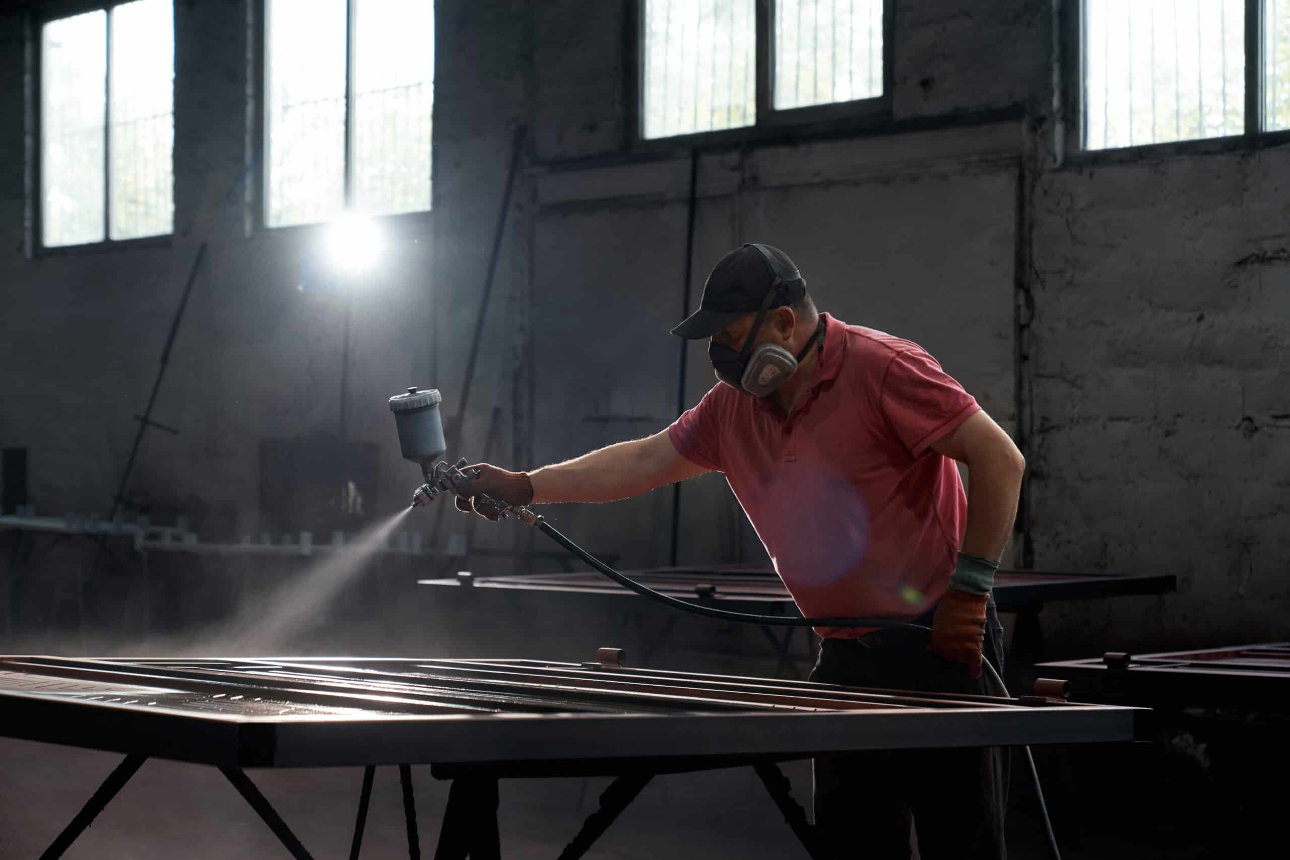 Industrial Painting preparation at Raleigh facility