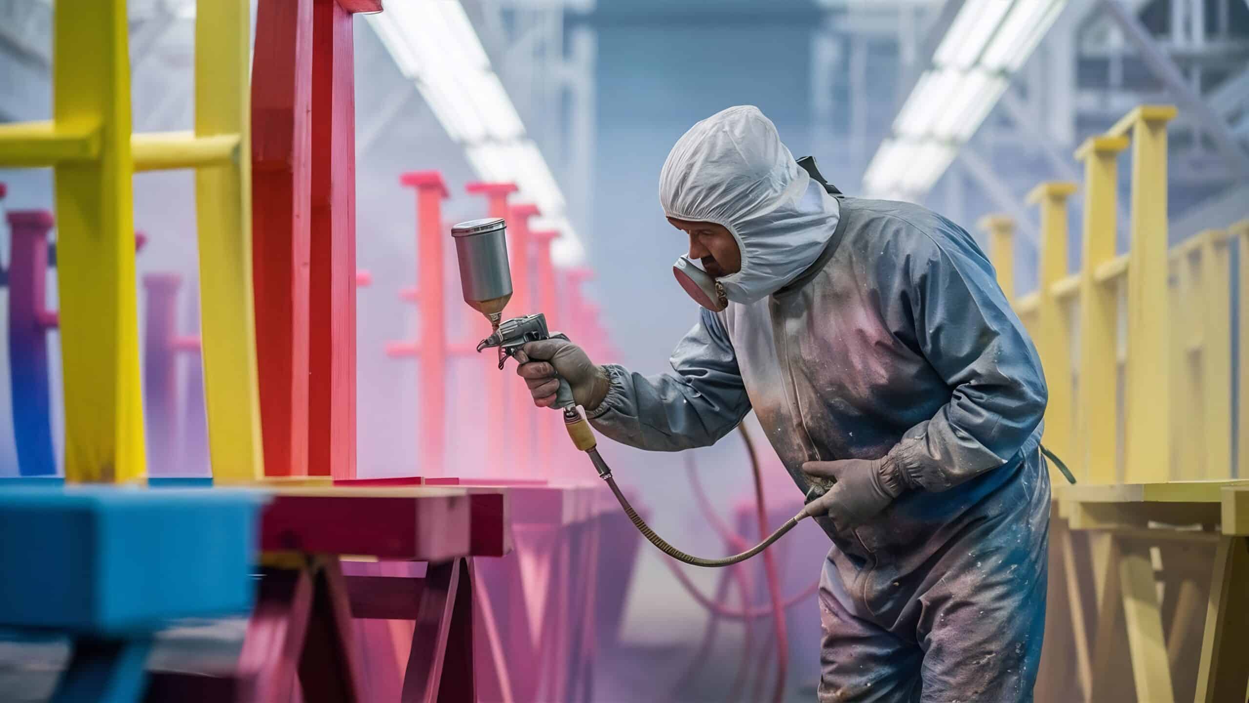 Industrial Painting preparation at Durham facility