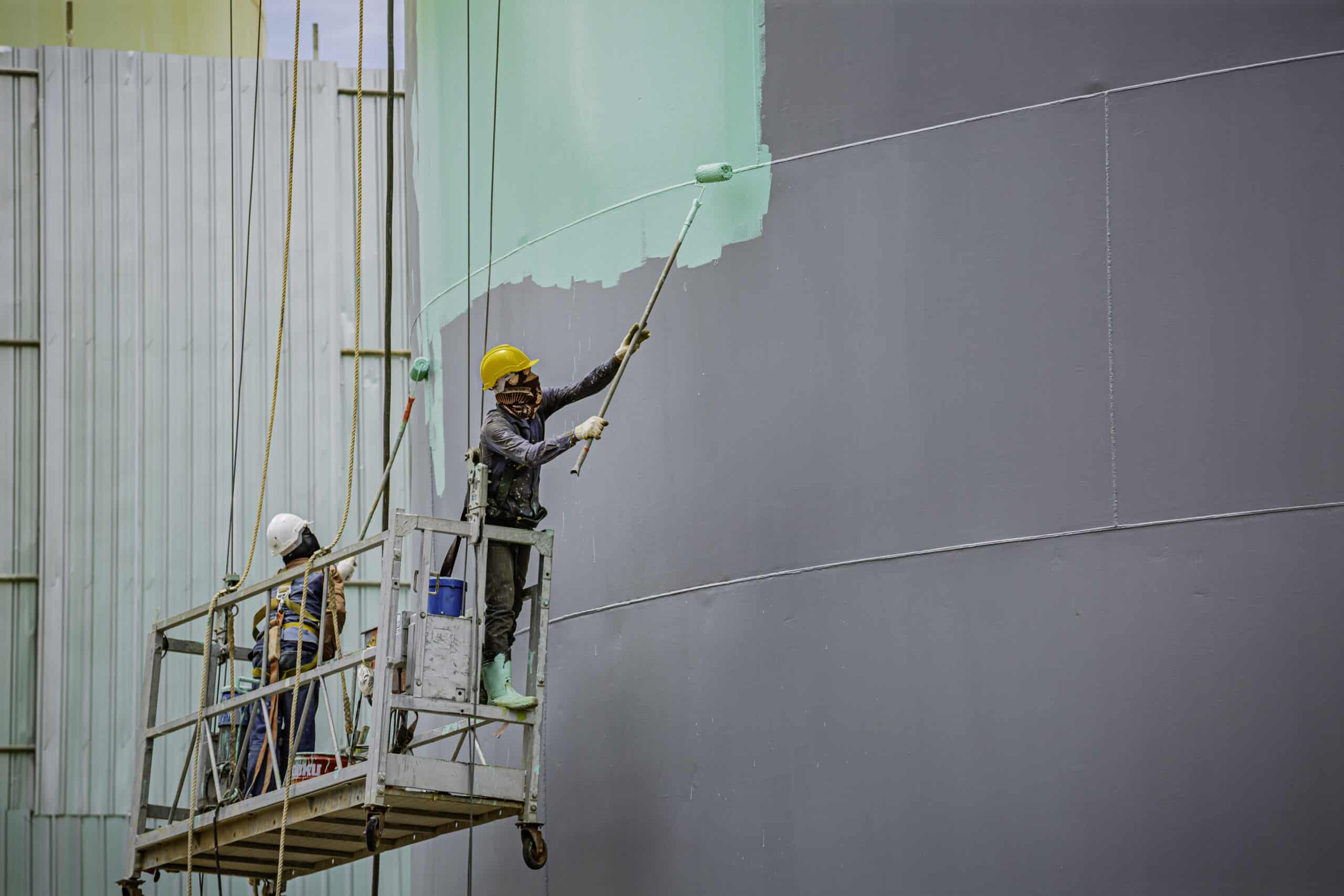 Commercial Painting preparation at Chapel Hill facility