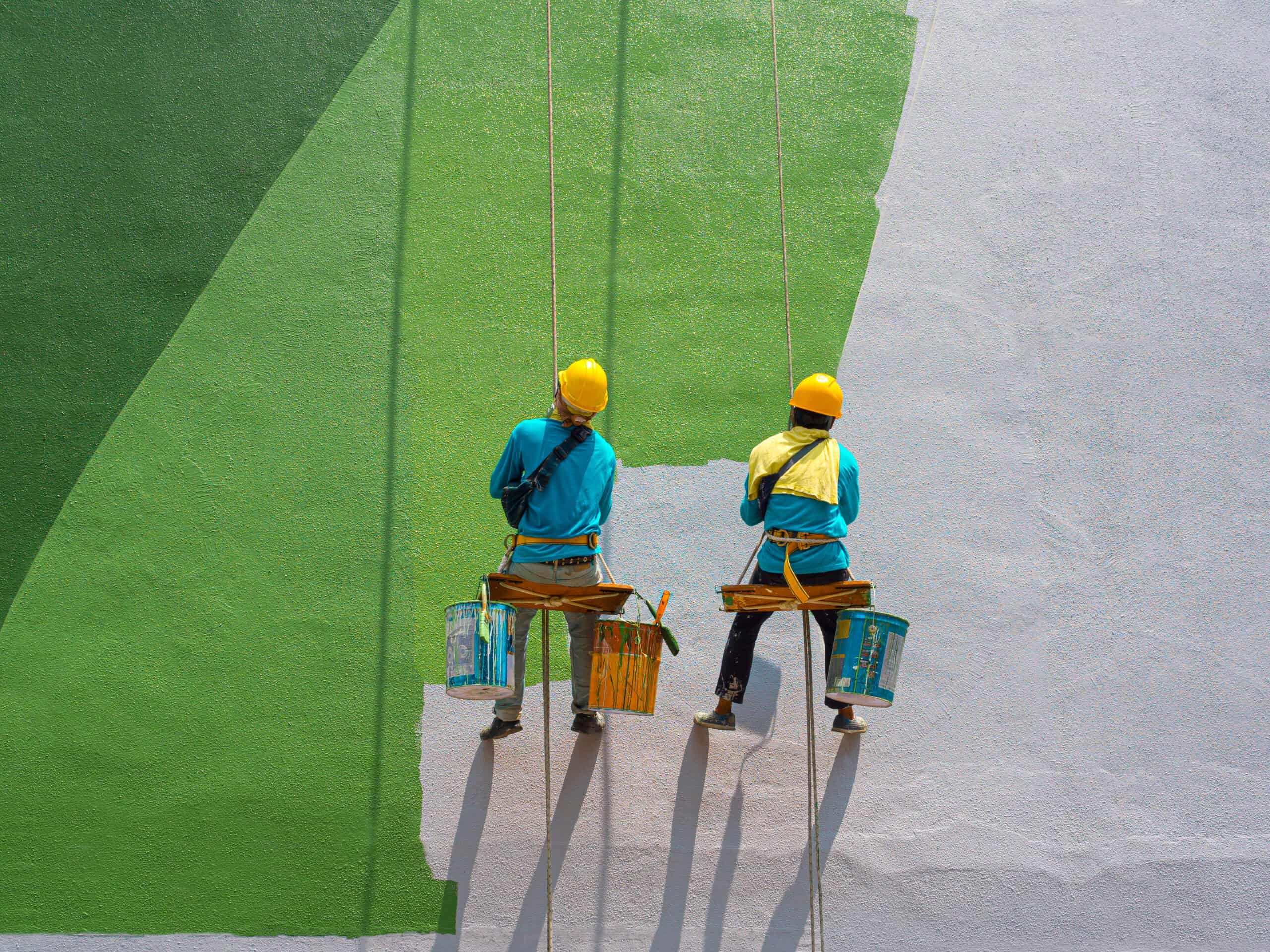 Commercial Painting preparation at Cary facility